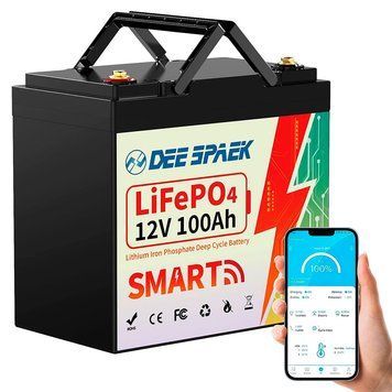 Литий-железо-фосфатный аккумулятор DEE SPAEK LiFePO4 12V 100 Ah Bluetooth Mini (1280Wh) (BMS 100A) 123000798 фото
