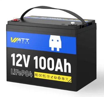 Литий-железо-фосфатный аккумулятор WATTCycle LiFePO4 12V 100 Ah (1280Wh) (BMS50/100A) WT12V100AH100 123000701 фото