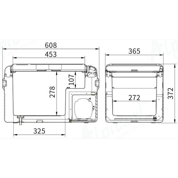 Компресорний автохолодильник Alpicool CL30G (29 літрів, LG Compressor). До -20℃, (12, 24, 220 вольт) CL30GLGP фото