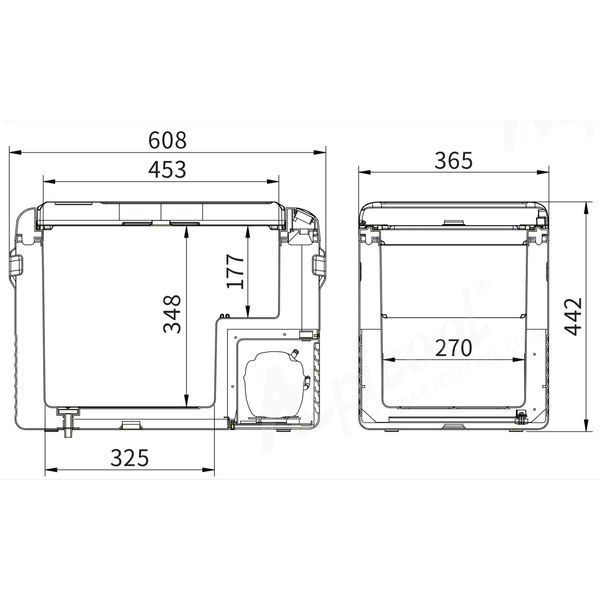 Компрессорный автохолодильник Alpicool CL40G (37 литров, LG Compressor). До -20℃, (12, 24, 220 вольт) CL40GLGP фото